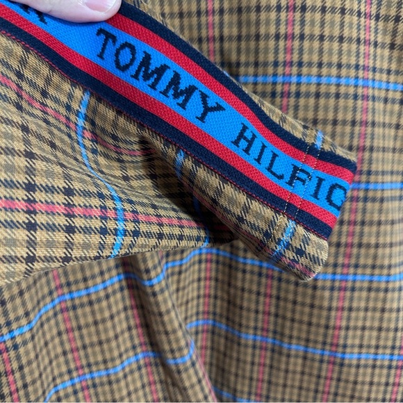 Tommy Hilfiger Essential Plaid Popover Hoodie, size S, stripe sleeve, layer - Picture 3 of 13